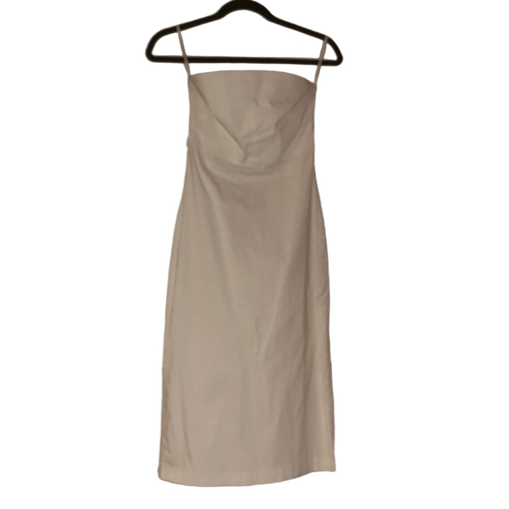 Express White Floor Length Strapless Spaghetti St… - image 1